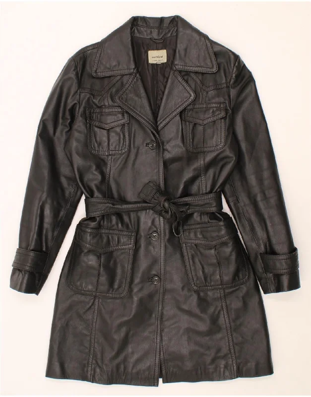 CONBIPEL Womens Leather Coat IT 48 XL Black Leather Sleeveless Short Sleeve Long Sleeve CONBIPEL Womens Leather Coat IT 48 XL Black Leather Sleeveless Short Sleeve Long Sleeve