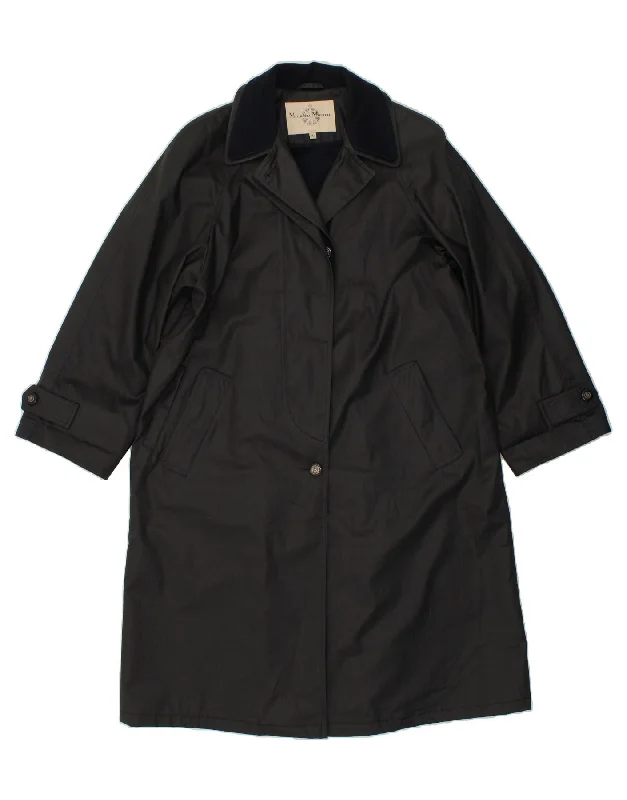 MICHAEL MORTELL Womens Oversized Windbreaker Coat UK 10 Small Navy Blue Hooded Jacket Zipper Jacket Button Jacket MICHAEL MORTELL Womens Oversized Windbreaker Coat UK 10 Small Navy Blue Hooded Jacket Zipper Jacket Button Jacket