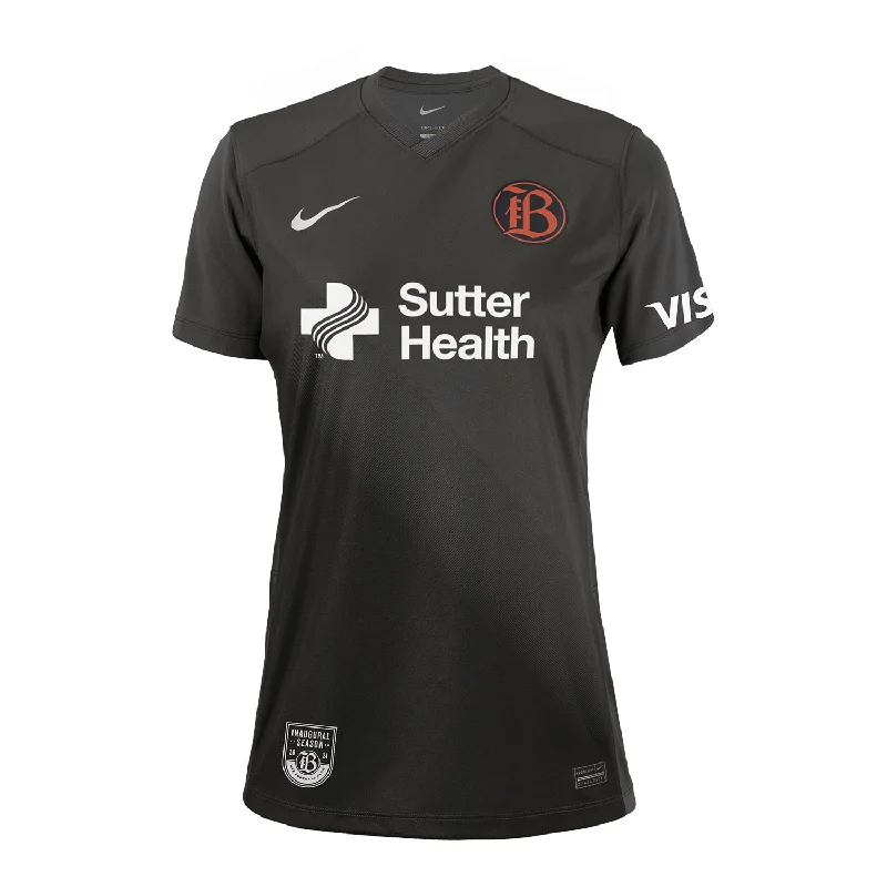 Women's Nike 2024 Bay FC Secondary Replica Jersey V Neck Jersey Blouse