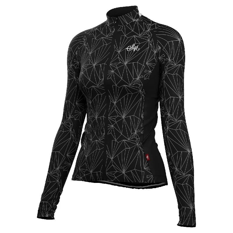 Black Iris Norrsken Women's Long Sleeved Reflective Cycling Jersey Business Jersey Tee