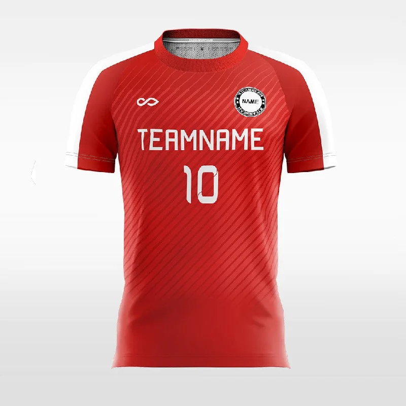 Cool Red - Women Custom Soccer Jerseys Design Diagonal Pastel Jersey Tee