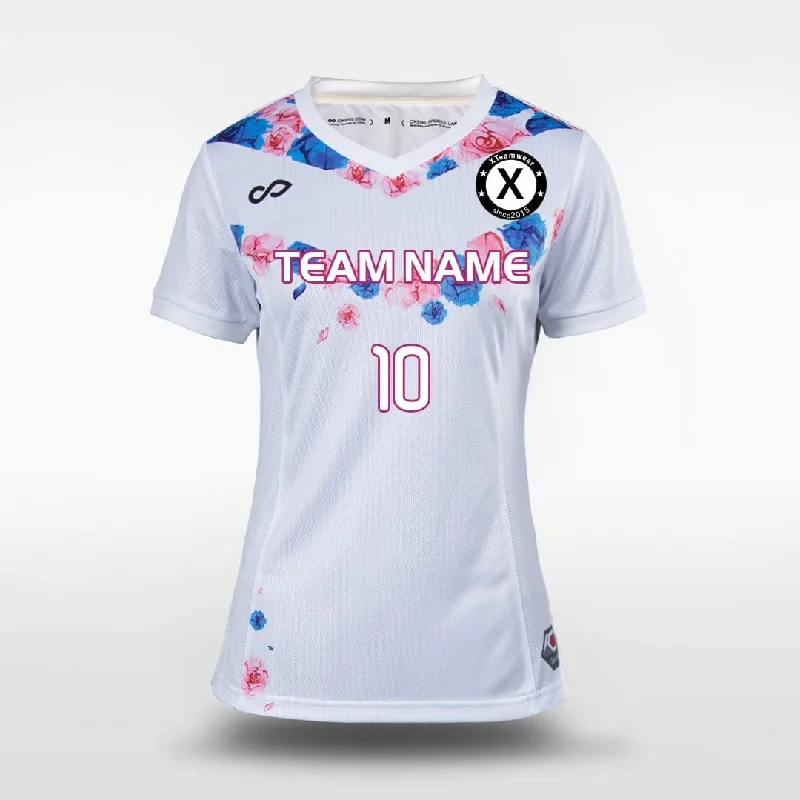Rose - Customized Womens Sublimated Performance Soccer Jersey Boat Neck Jersey Shirt