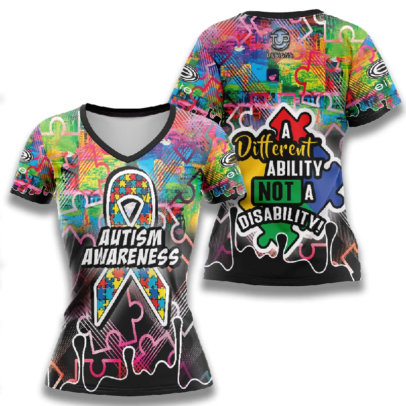 Elite Womens Jersey – ESD 1418 Autism Awareness Lavender Jersey Tee