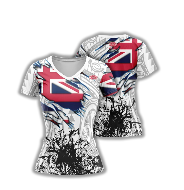 Elite Womens Jersey – ESD 1443 - Hawaiian Pride Party Jersey Tee