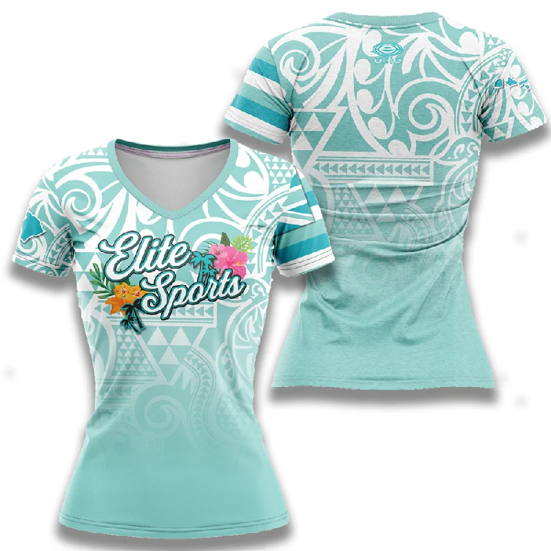 Elite Womens Jersey – ESD 1444 Aloha Turquoise Jersey Tee