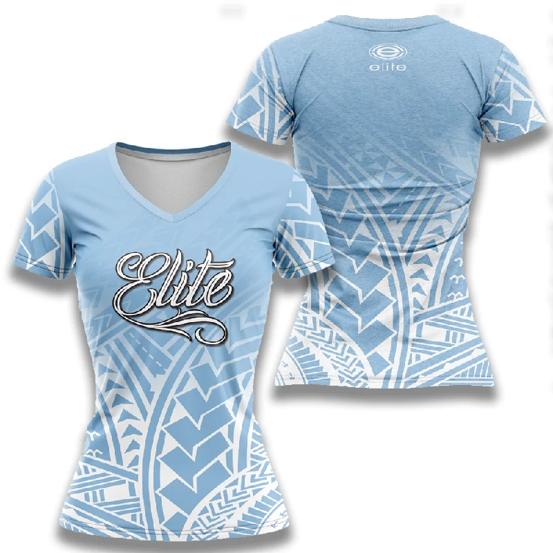 Elite Womens Jersey – ESD 1445 Blue Hawaiian Winter Jersey Top
