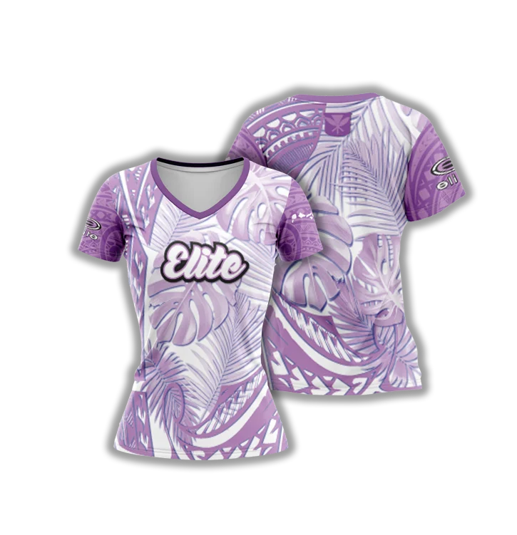 Elite Womens Jersey – ESD 1489 PARADISE TRIBAL PURPLE Summer Jersey Tee