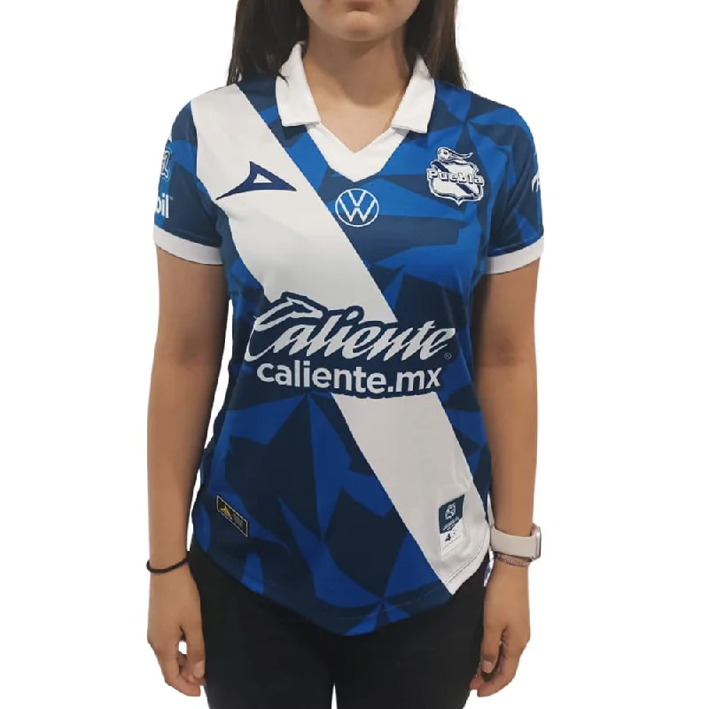 Jersey Pirma Mujer Visita Club Puebla 23-24 Azul Pink Jersey Tee