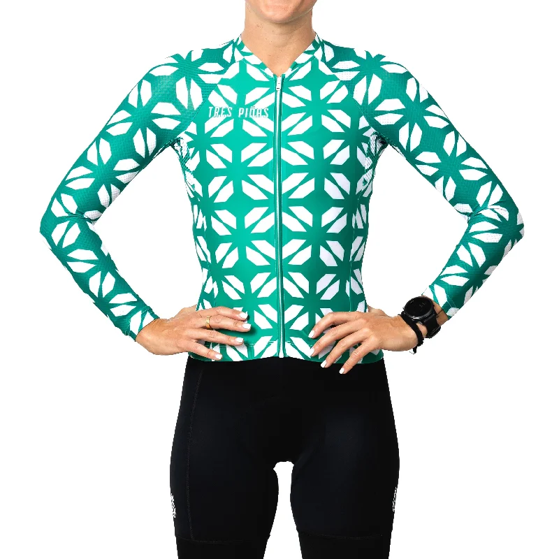 Women's Long Sleeve Jersey | Emerald Breeze FINAL SALE Dark Color Jersey Shirt