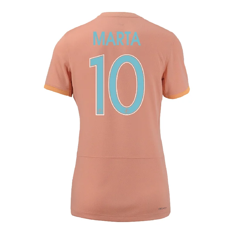 Women's Nike 2024 Orlando Pride Marta Primary Citrus Replica Jersey Glamorous Jersey Tee