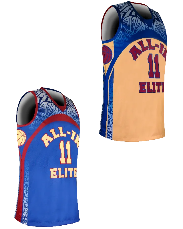 Performance REVERSIBLE Basketball Jersey Geometric Jersey Top