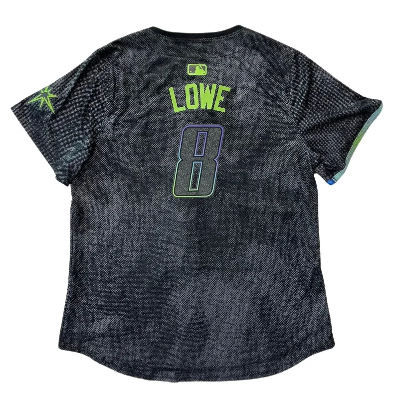 Rays Women's Nike Charcoal Grey Brandon Lowe City Connect Limited Replica Jersey Floral Jersey Blouse Rays Women's Nike Charcoal Grey Brandon Lowe City Connect Limited Replica Jersey Floral Jersey Blouse