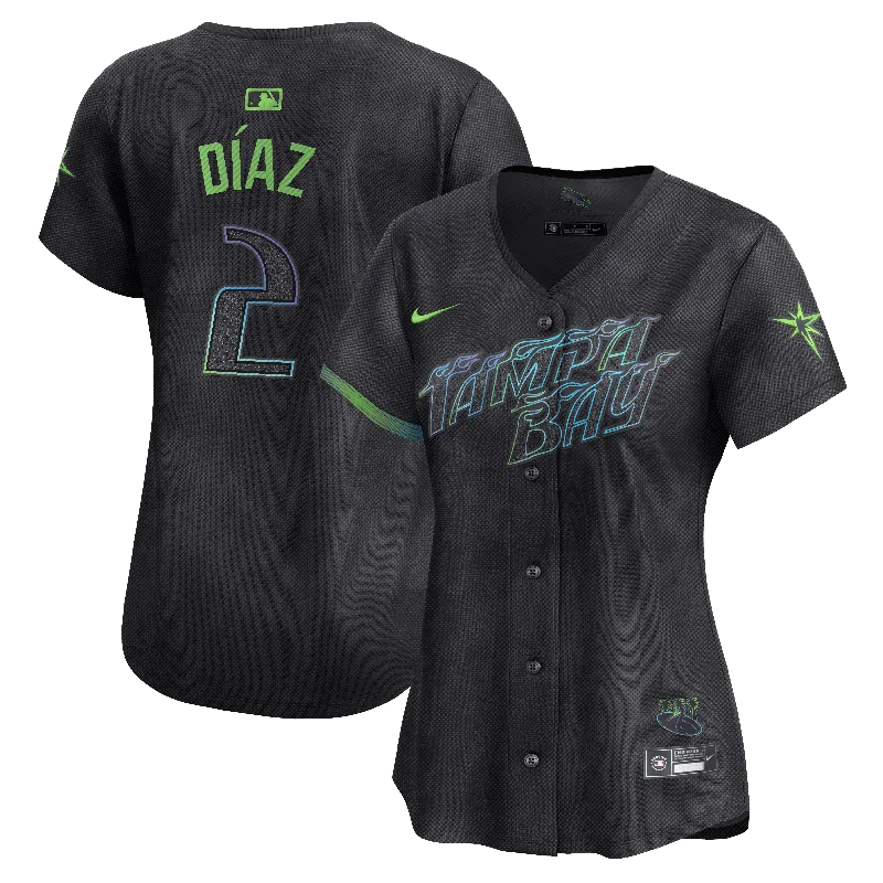 Rays Women's Nike Charcoal Grey Yandy Diaz City Connect Limited Replica Jersey Cotton Jersey Tee Rays Women's Nike Charcoal Grey Yandy Diaz City Connect Limited Replica Jersey Cotton Jersey Tee
