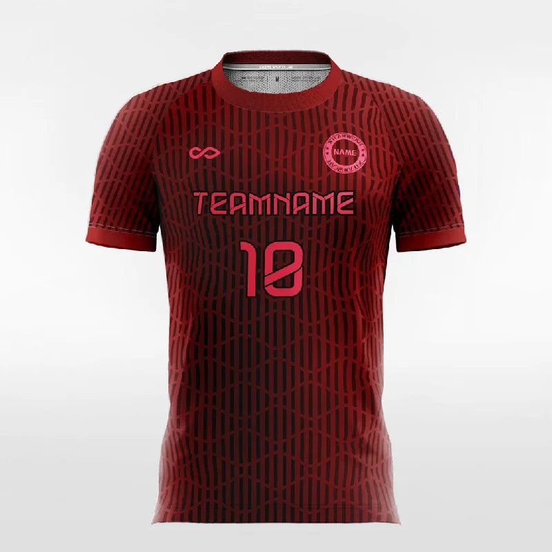 Red Stripe - Women Custom Soccer Jerseys Design Graphic Scoop Neck Jersey Top