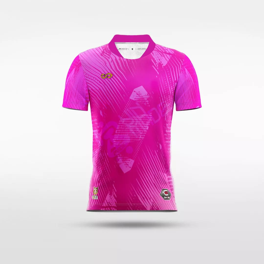 Retro Color- Custom Womens Soccer Jerseys Design Pink Sky Blue Jersey Tee