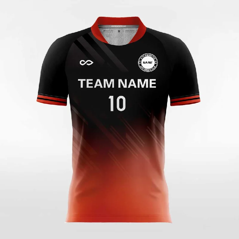 Retro Gradient - Women Custom Soccer Jerseys Design Orange Chic Jersey Tee