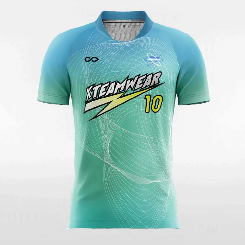Retro Moire - Women Custom Soccer Jerseys Design Green Burgundy Jersey Tee
