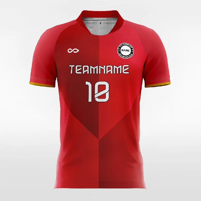 Retro Red Block- Custom Womens Soccer Jerseys Design Split Cream Jersey Tee