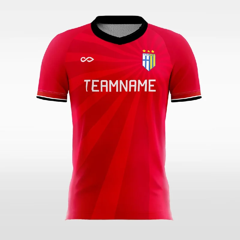 Retro Red Team - Women Custom Soccer Jerseys Light Design Travel Jersey Tee