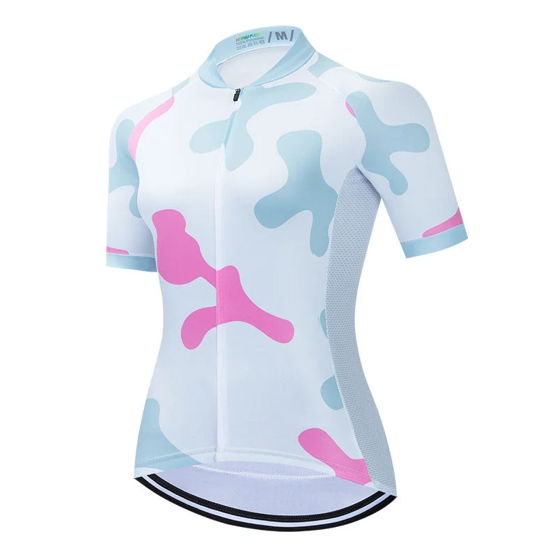 Salexo Women Camouflage Cycling Jersey Budget-Friendly Jersey Tee