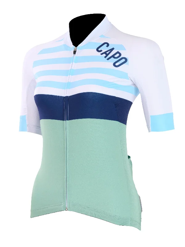 SC Women's Stripe Jersey Grey/Blue/Green Royal Blue Jersey Shirt