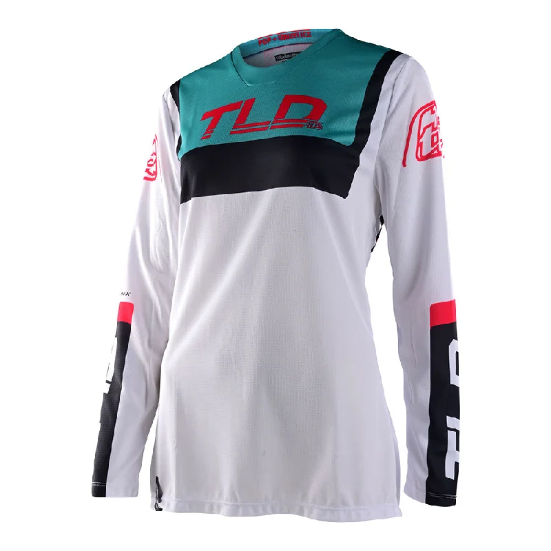 Womens GP Jersey Brazen White Asymmetrical Jersey Blouse