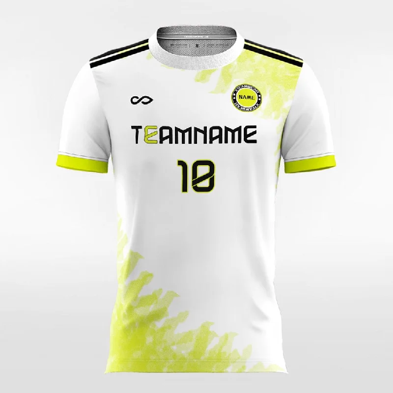 Spring - Women Custom Soccer Jerseys Design White and Yellow Olive Green Jersey Tee
