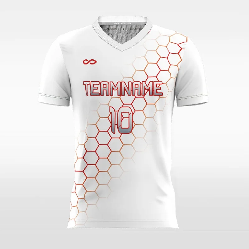 Unity Honor - Womens Custom Soccer Jerseys Design White Polka Dot Jersey Shirt