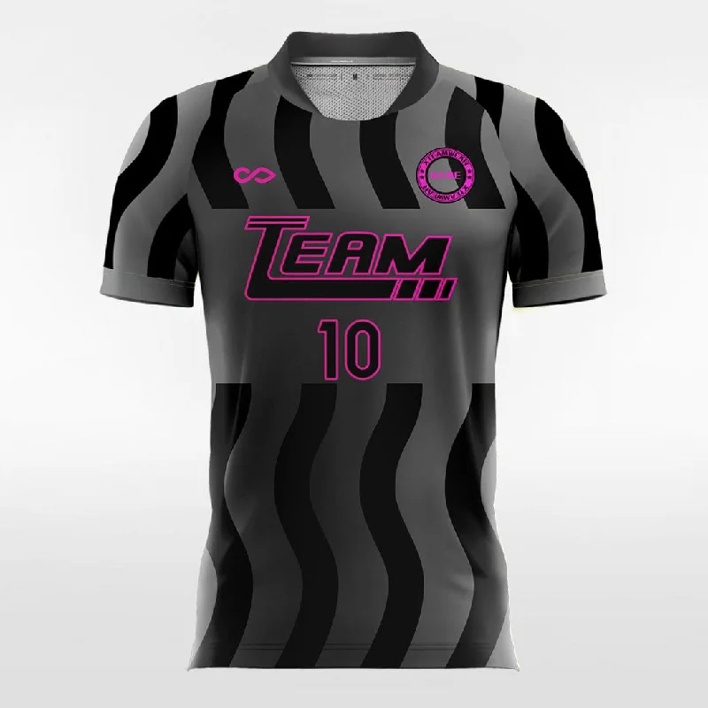Vintage Black - Women Custom Soccer Jerseys Design Curve High Neck Jersey Shirt