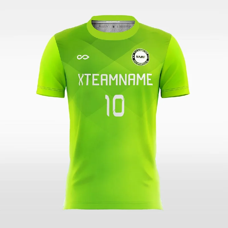 Vintage Neon Green - Women Custom Soccer Jerseys Plaid Design Lightweight Jersey Top
