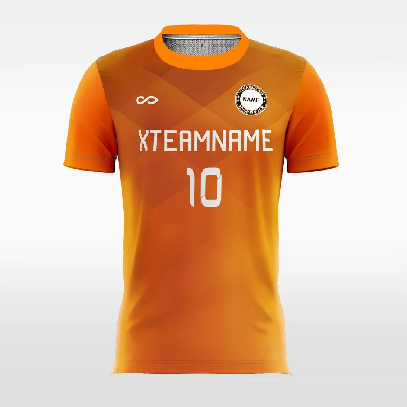 Vintage Neon Orange - Women Custom Soccer Jerseys Plaid Design Stylish Jersey Top