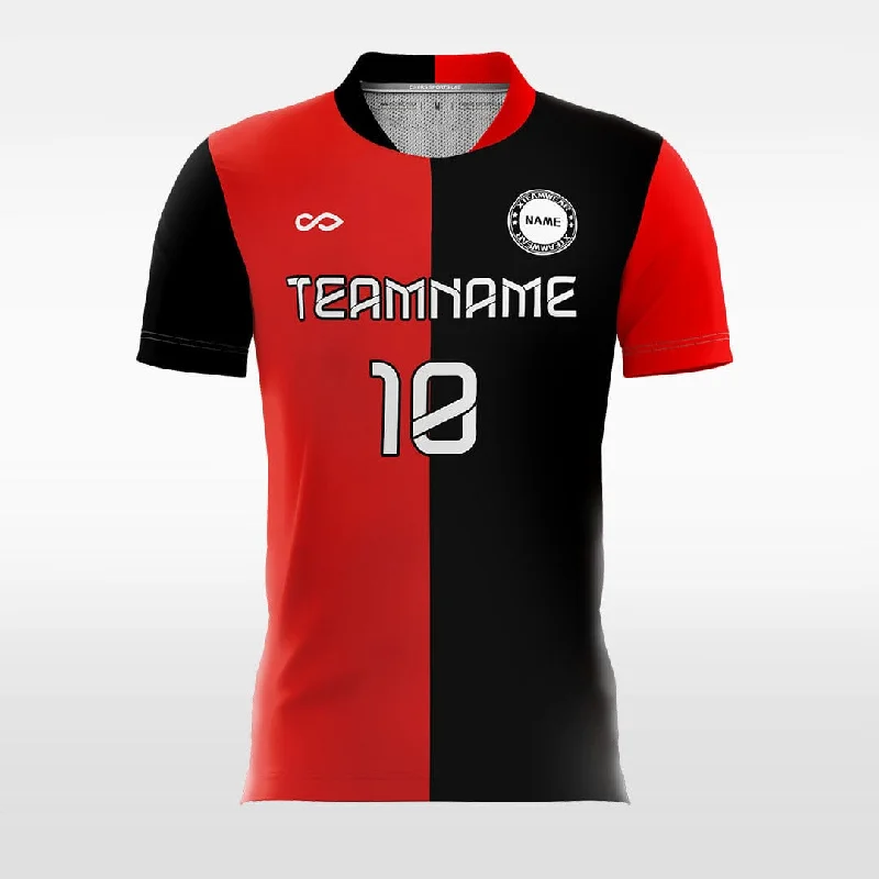 Vintage Split - Women Custom Soccer Jerseys Design Two Tone Polo Neck Jersey Top