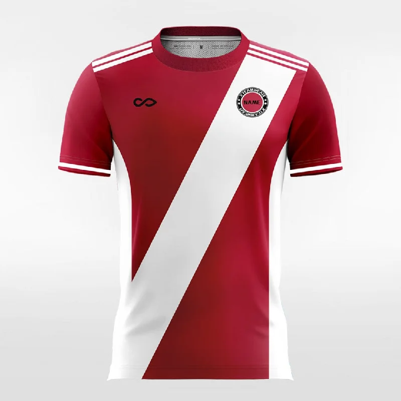 Vintage White Ribbon - Women Custom Soccer Jerseys Design Red Mustard Yellow Jersey Tee Vintage White Ribbon - Women Custom Soccer Jerseys Design Red Mustard Yellow Jersey Tee