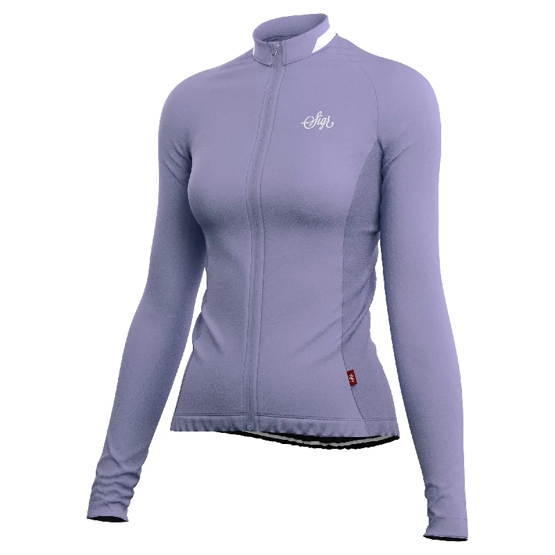 Wildflower Light Purple Women's Long Sleeved Jersey Soft Jersey Shirt