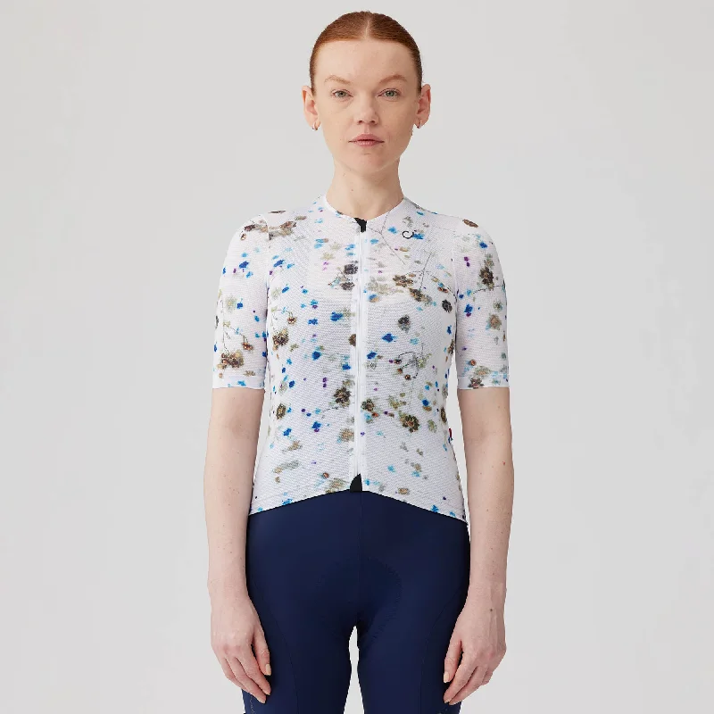Women's Blurred Florals Ultralight Mesh Jersey Recycled Jersey Tee