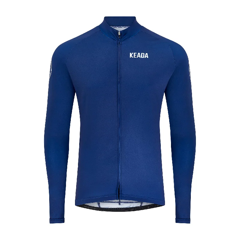 Women's Essential Long Sleeved Cycling Jersey - Navy Glamorous Jersey Tee