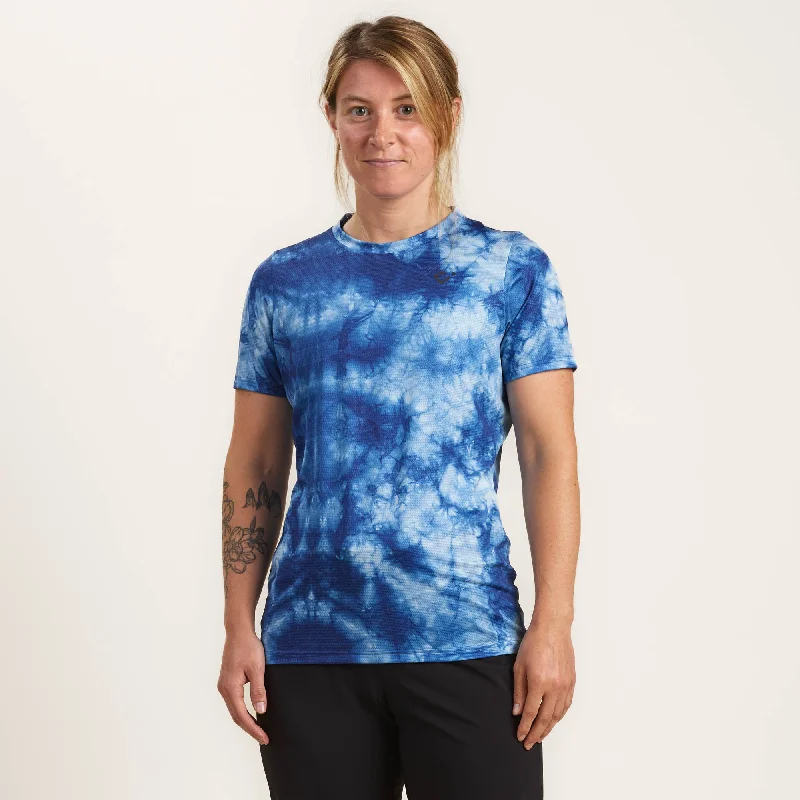 Women's Indigo Dye Ultralight TRAIL Jersey Textured Jersey Blouse