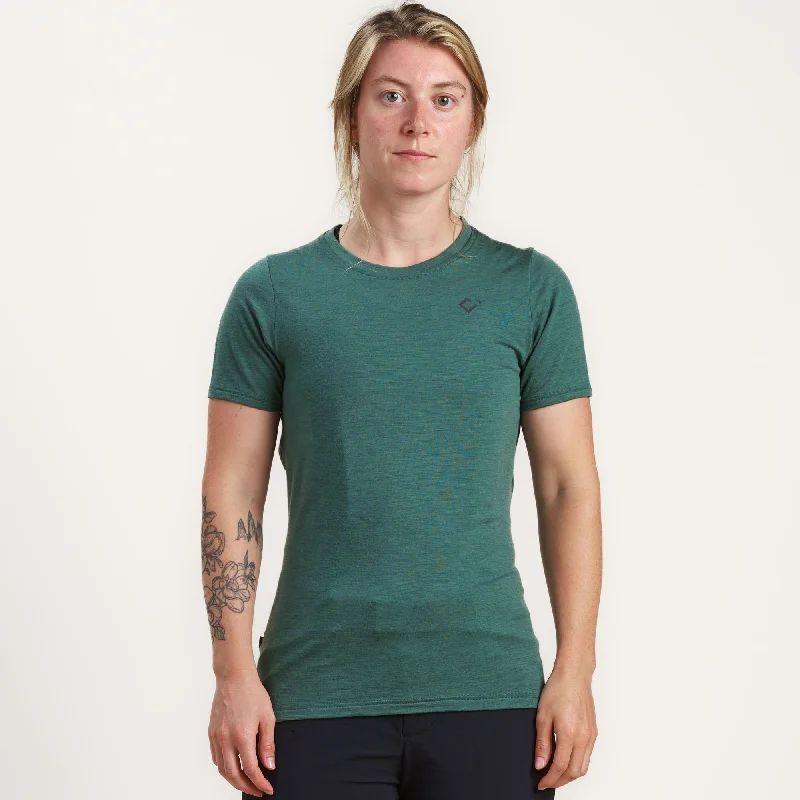 Women's Merino TRAIL Jersey Emerald Green Jersey Tee