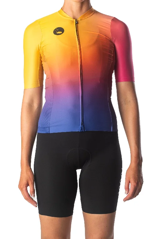Women's WC24 Premium Cycling Jersey - Kona Sunset Cream Jersey Tee
