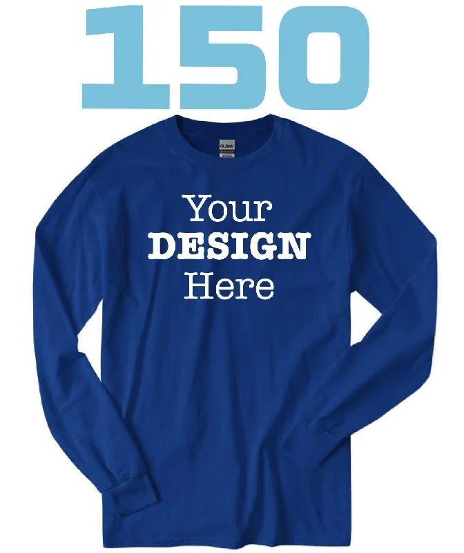 150 Gildan Long Sleeve Cotton Unisex Tees Elegant Classic Vintage