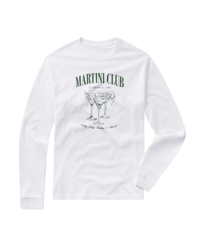 Southern Shirt - Martini Club Tee LS Satin Blend Silk Blend Wool Blend