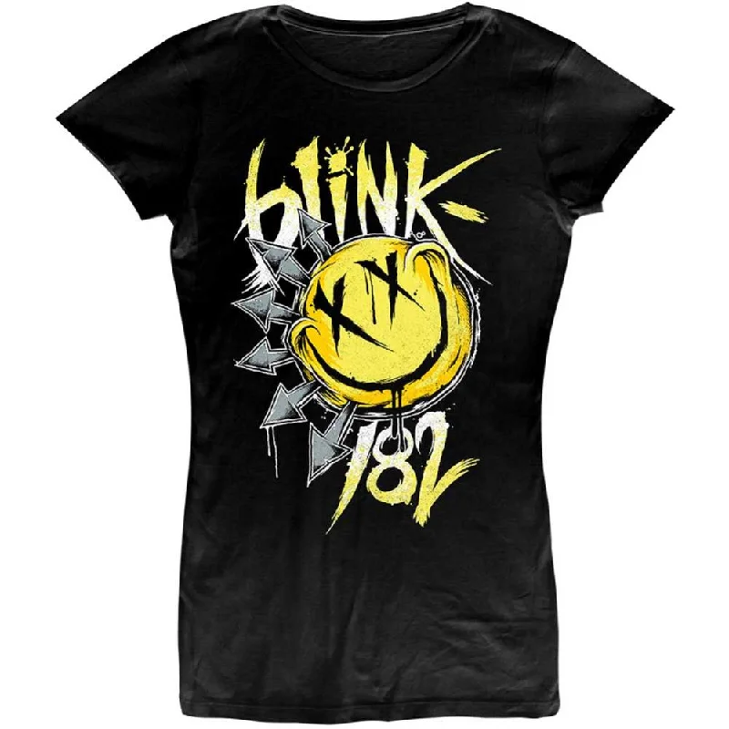 Blink-182 Big Smile Ladies T-Shirt Thin T-Shirt Open Front Quick Dry