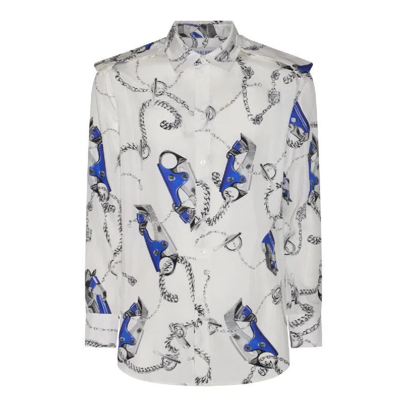 Burberry Shirts Blue Seamless Knitted Crochet
