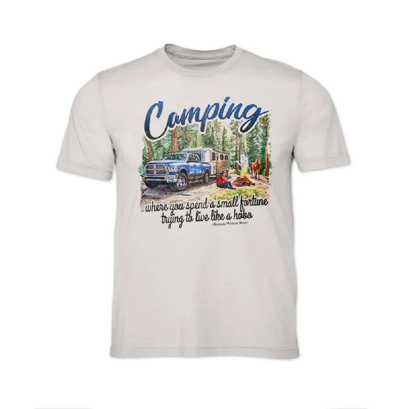 CAMPING IRONY Adult Unisex Western Tee T-Shirt Ribbed T-Shirt High Neck Heavyweight