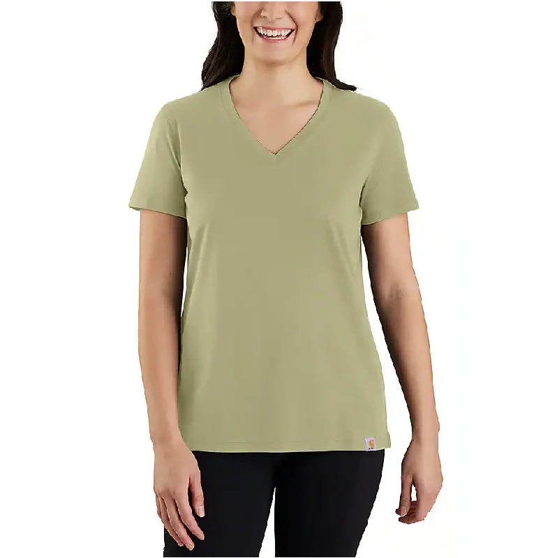 Carhartt Women's TENCEL™ Fiber Series Relaxed Fit Short-Sleeve V-Neck T-Shirt Polka Dot Checkered Tartan Carhartt Women's TENCEL™ Fiber Series Relaxed Fit Short-Sleeve V-Neck T-Shirt Polka Dot Checkered Tartan