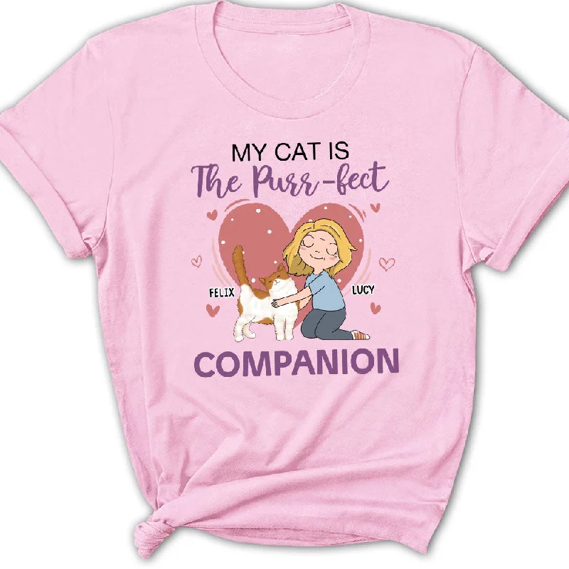 Cats Are Purrfect - Personalized Custom Women's T-shirt Notch Collar Peter Pan Collar Cowl Neck Cats Are Purrfect - Personalized Custom Women's T-shirt Notch Collar Peter Pan Collar Cowl Neck