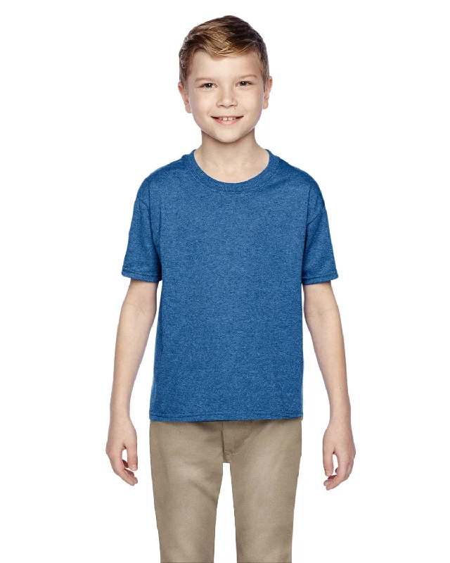 Fruit of the Loom Youth T-Shirt | Retro Hth Royal Fleece Nylon Spandex
