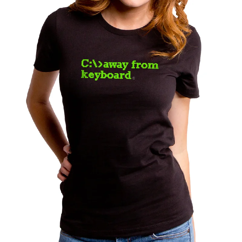 Away From The Keyboard Women's T-Shirt Ribbed Striped Patterned