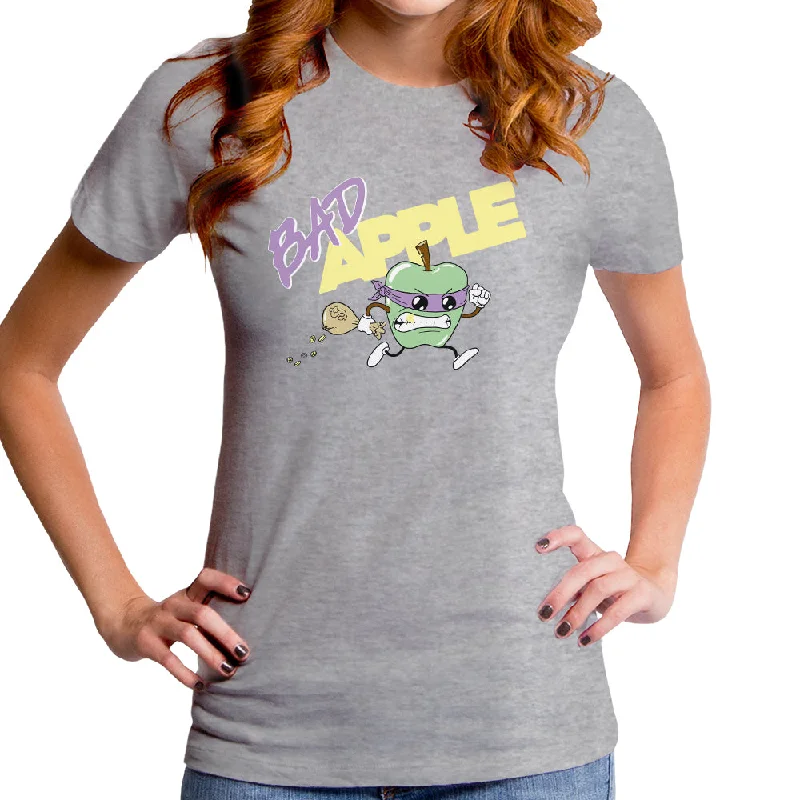 Bad Apple Women's T-Shirt Notch Collar Peter Pan Collar Cowl Neck