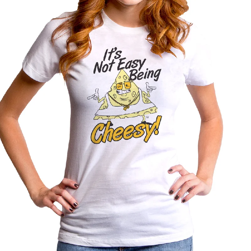 It's Not Easy Being Cheesy Women's T-Shirt Spandex Blend Rayon Blend Denim Blend